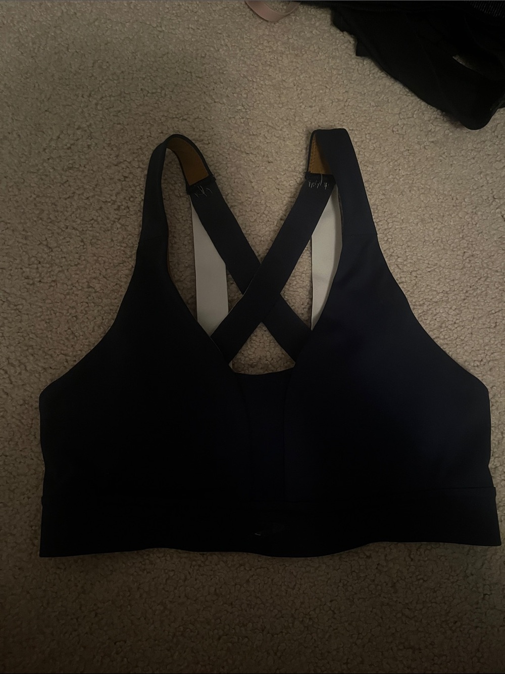 Navy Cross-Back Sports Bra - Women Intimates
